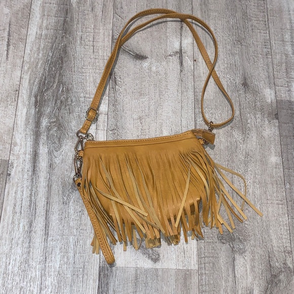 Handbags - Fringe Tan Crossbody Bag